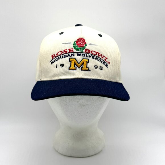 VTG University Michigan Snapback Hat 1998 Rose Bowl Deadstock w/o Tags Wolverine - Picture 1 of 9